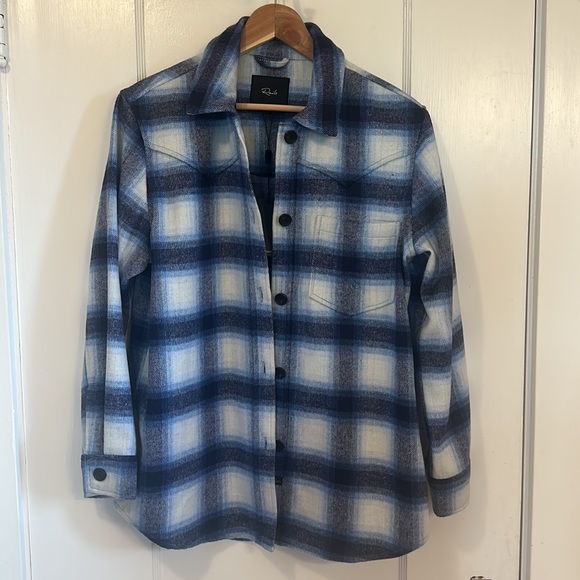 Rails NWT Tripp Plaid Jacket in Azure Sapphire - Size Small - Picture 11 of 15